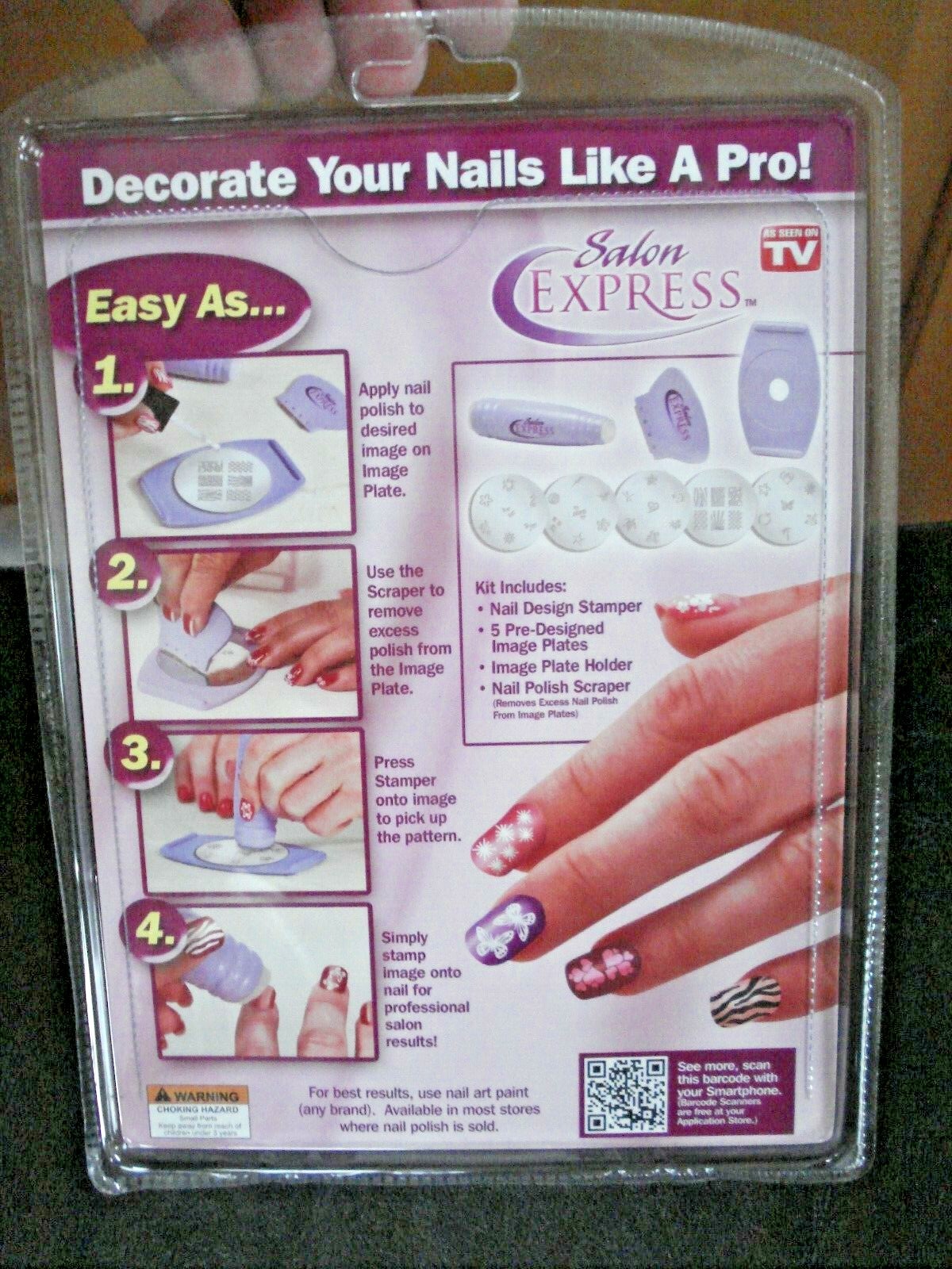 AWESOME 2012 Salon Express Nail Art Stamping Kit AS SEEN ON TV NEW! SEALED!