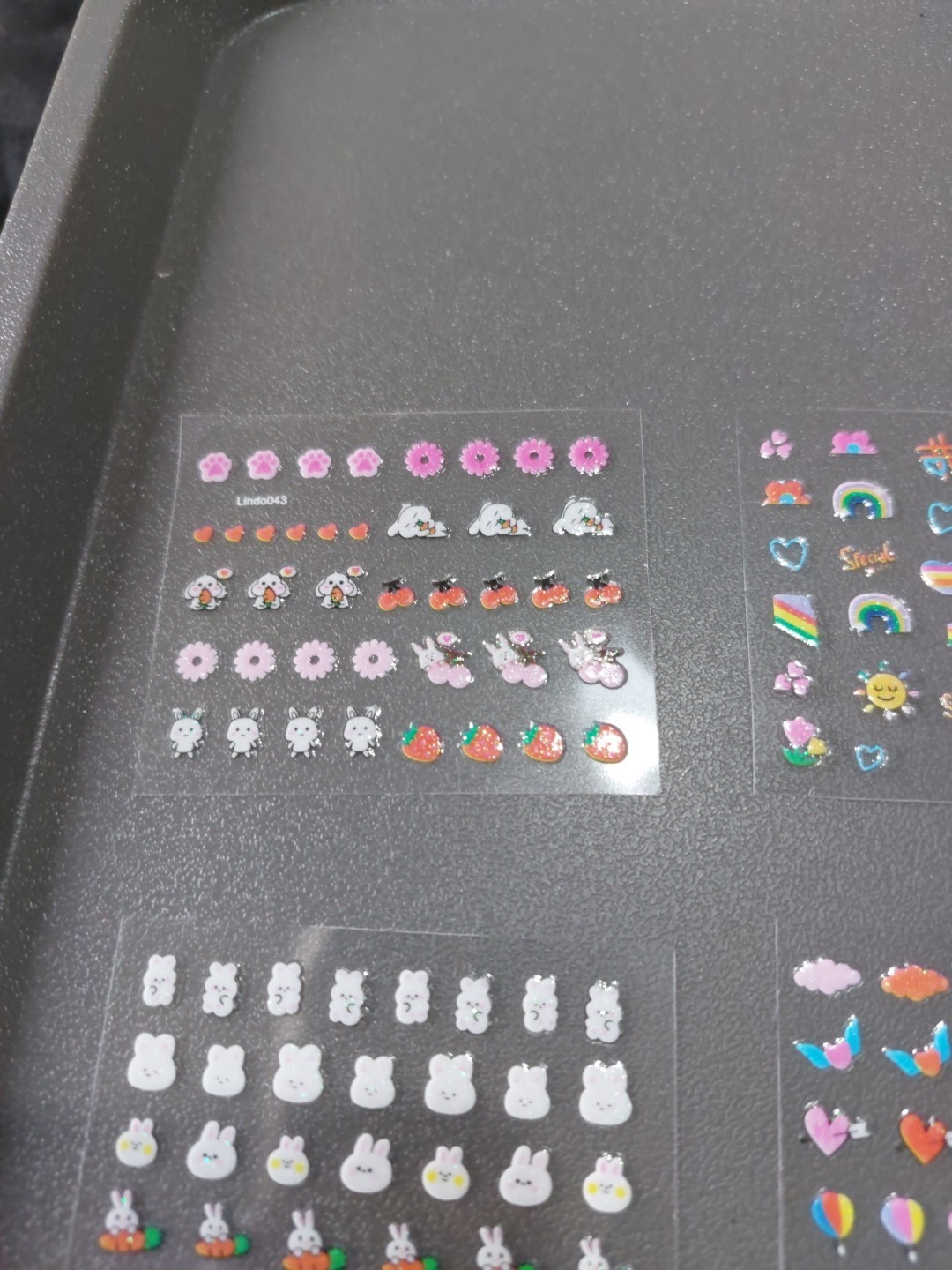 10 X Small Sheets Of Cute Nail Art Stickers (D162) New