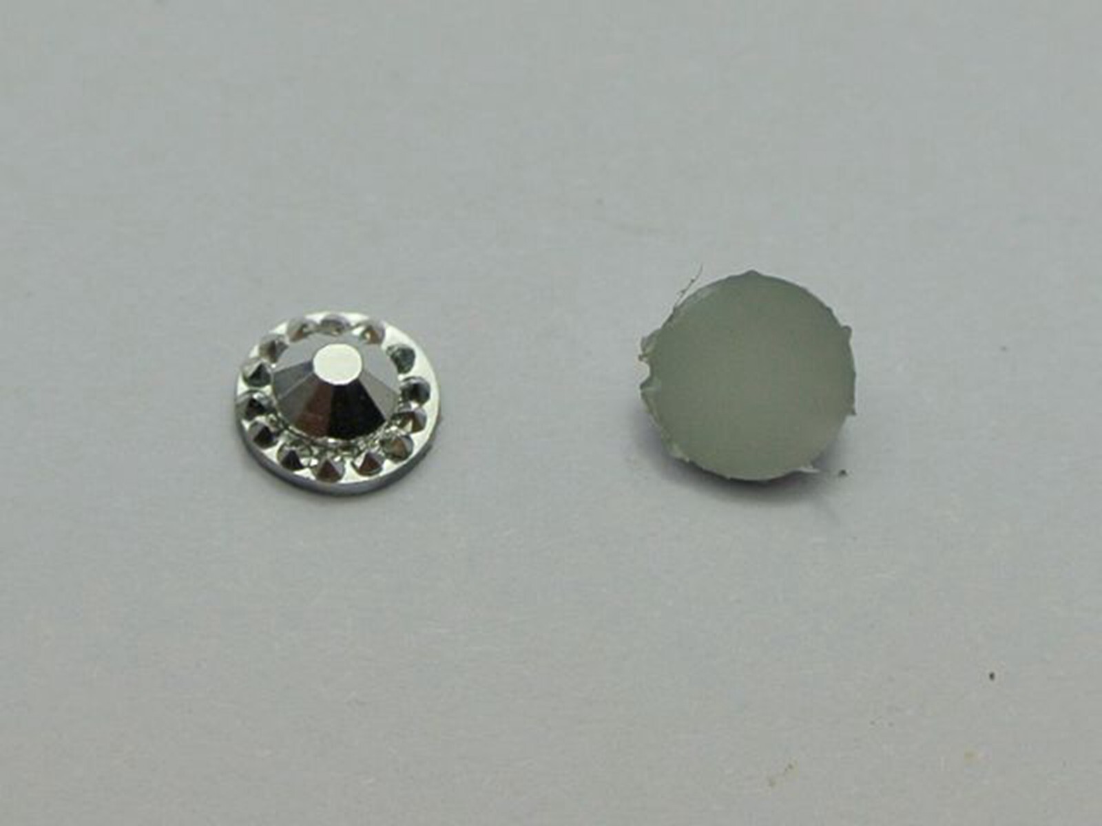 500 Shinny Silver Flatback Acrylic Tiny Round Rhinestone Gems 5mm Nail Art Tips
