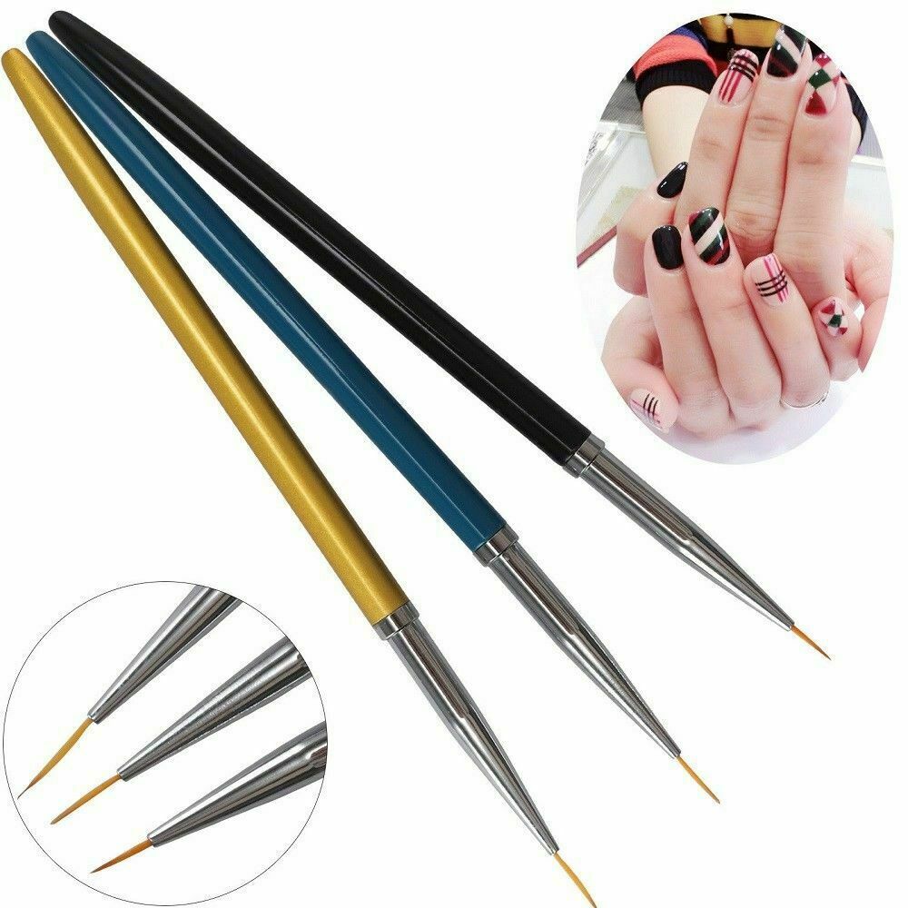 Nail Art Brush Liner Pens UV Gel Polish Paint Drawing Liner Brush Manicure 3pcs
