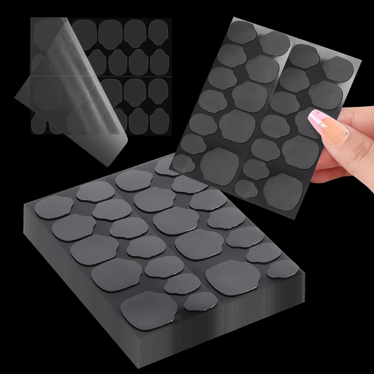 480Pcs UV Nail Adhesive Tabs for Press-On Nails | Super Sticky Jelly Stickers