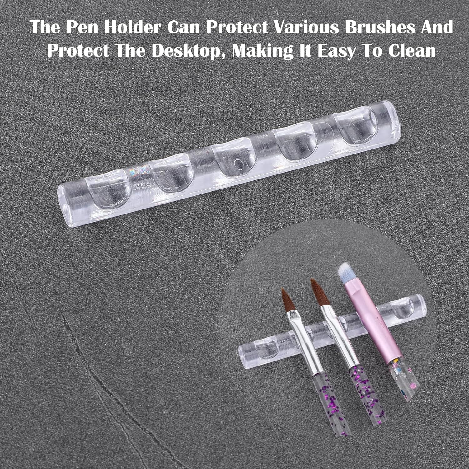 2PCS Acrylic Nail Gell Nail Makeup Brush Holder Painting Brush Pen Stand Holder