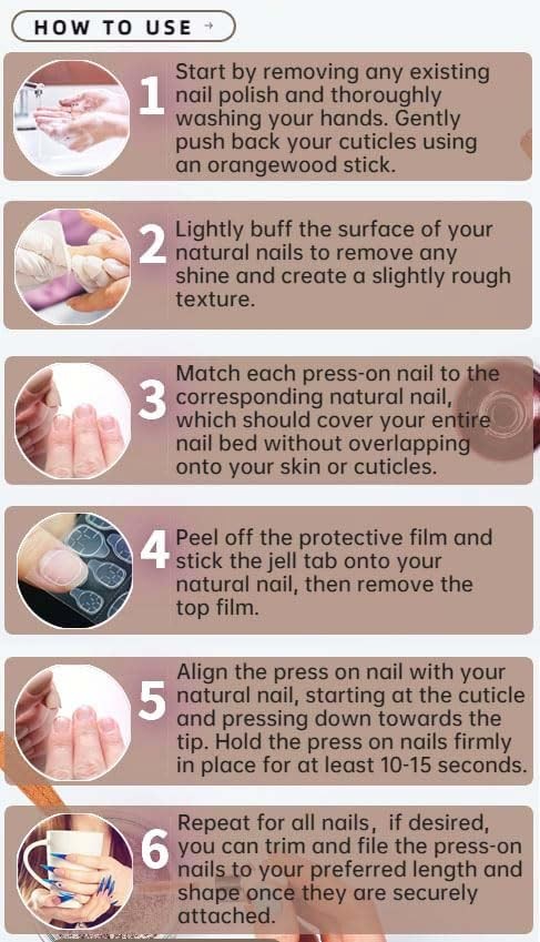 QQPPOLIU Medium Press On Nails Almond Shape with 3D Coat Glue On Nails French…