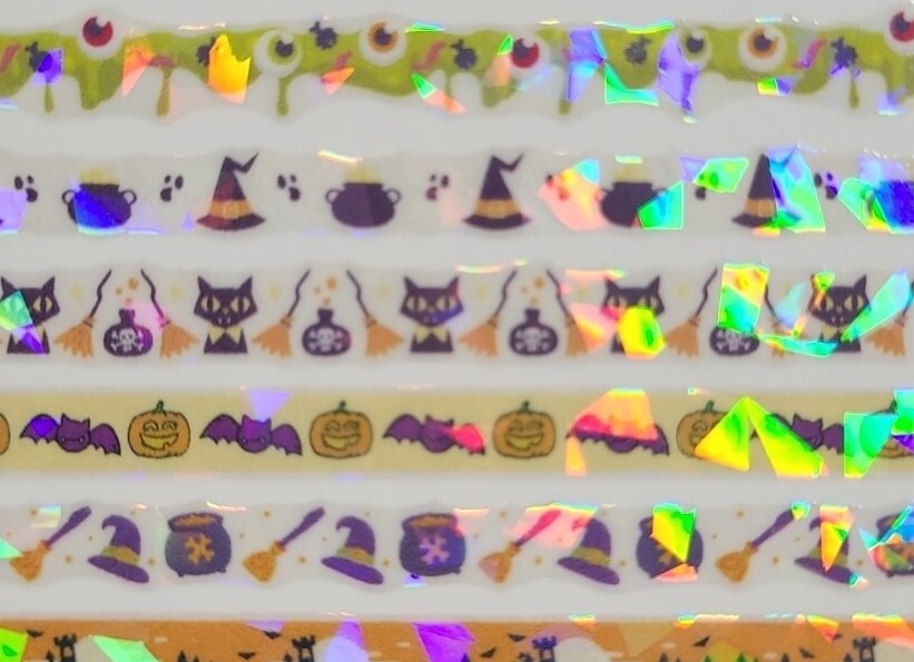 Halloween, Reflective Halloween Nail Art Stickers.