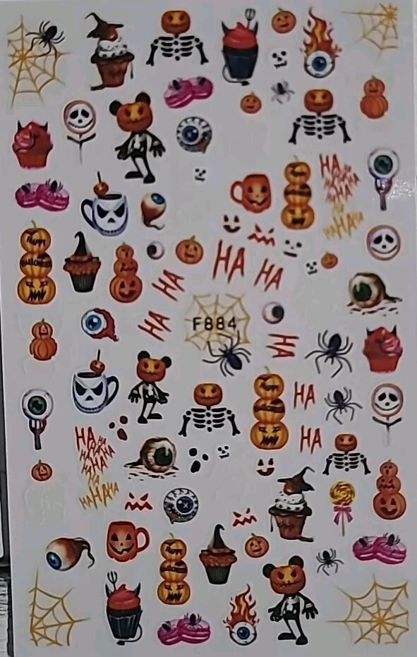 Halloween, Mickey Mouse, Nitemare before Christmas, Nail Art Stickers