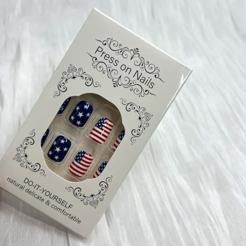 250th Anniversary Press on Nails 4th of July Stars Stripes US 250th 1779-2026