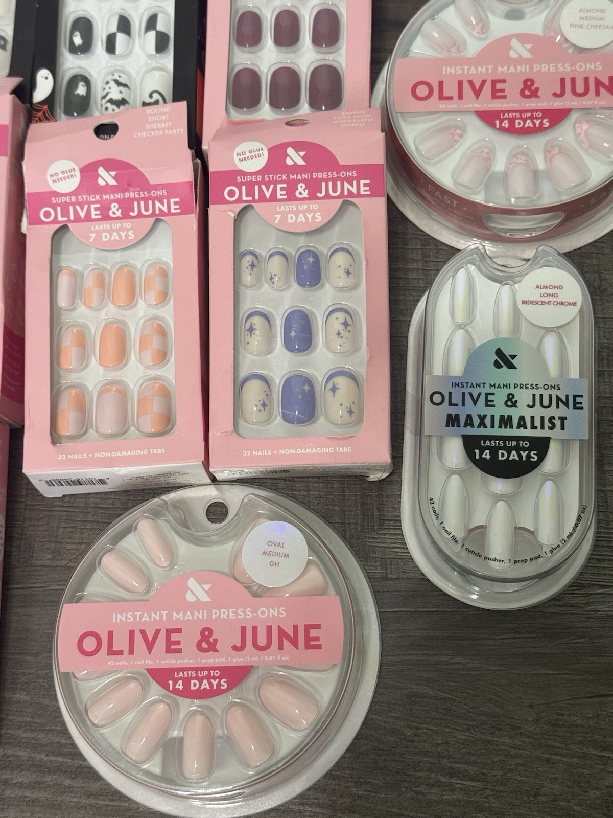 Olive & June Large 49 Piece Lot Press On Nails and Nail Care New $350+ Value