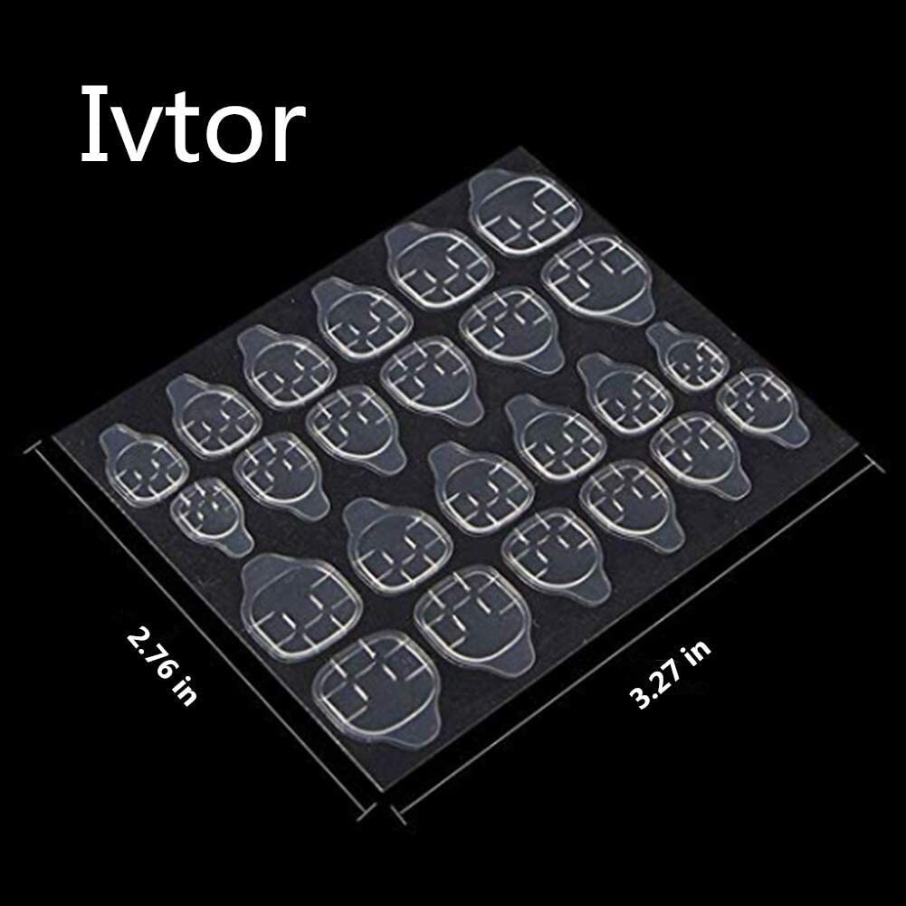 Multi-Purpose Nail Adhesive Tabs – Double Sided Stickers – 10 Sheets, 12 Sizes