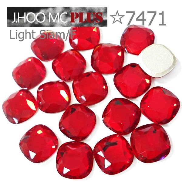 J.HOO Crystal 7471 Cushion Flat Back Rhinestones 10mm Nail Art (6pcs)