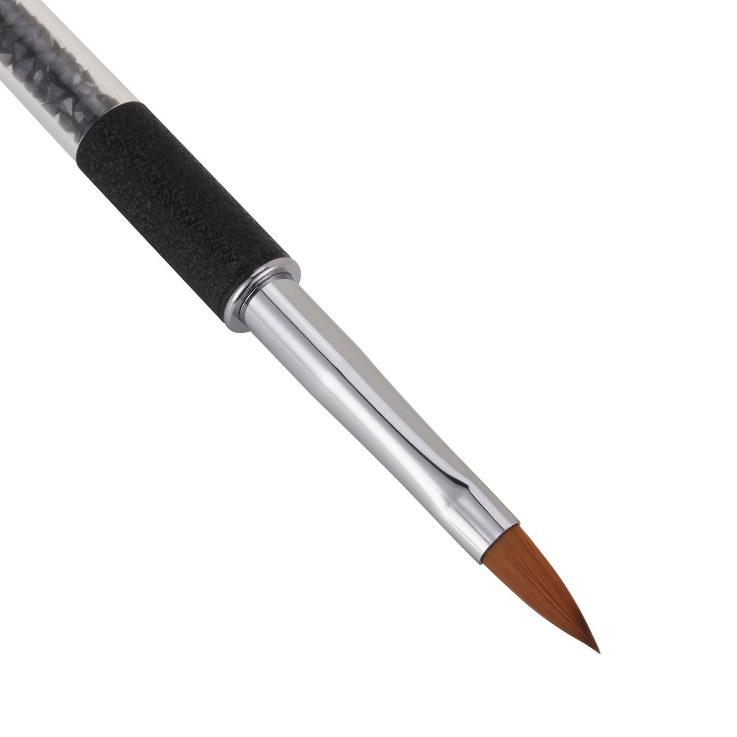 1Pc Pure Kolinsky Sable Hair Acrylic Nail Art Brush with Black Pearl