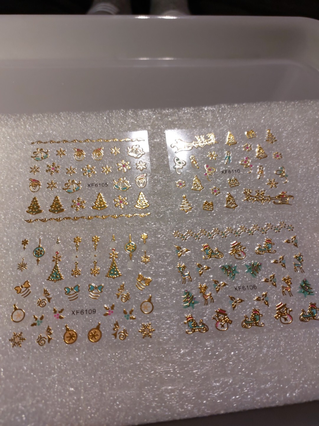 4 X Small Sheets Of Christmas Nail Art Stickers (Dn63) New