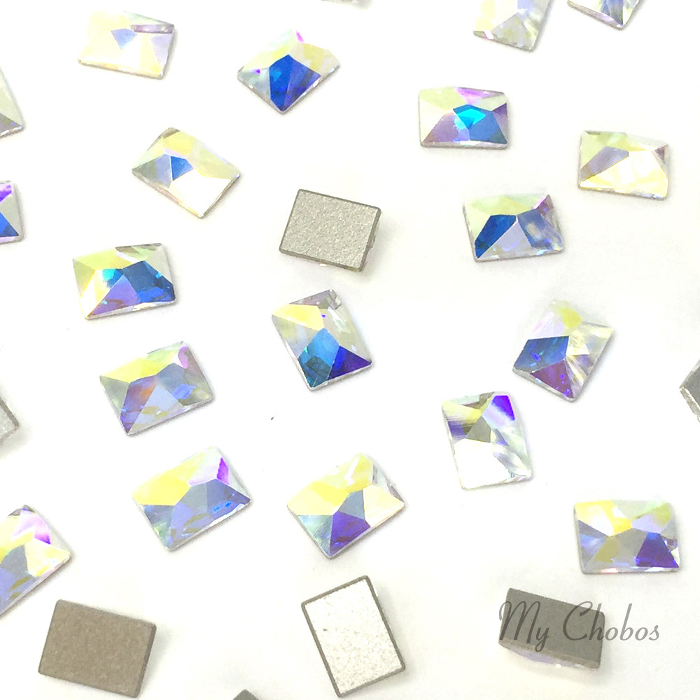 Swarovski Flatbacks No-Hotfix Rhinestones CRYSTAL AB (001 AB) “Pick Your Shape”