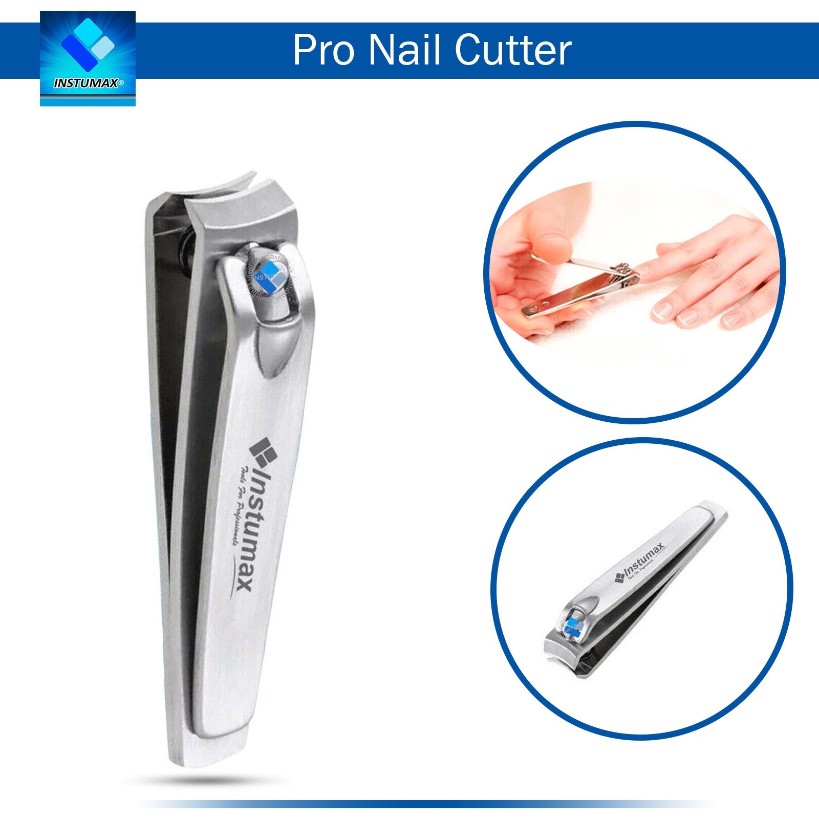 New Straight Edge Nail Clipper Finger Toe Nail Cutter Stainless Steel – 1pc