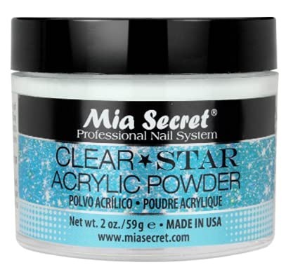 Mia Secret STAR Acrylic Powder 2oz Clear Non Yellowing Nail Art Supplies
