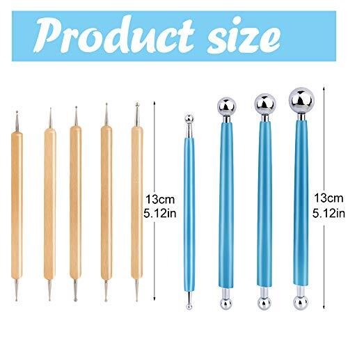 9 Pcs Polymer Clay Tools Kit Clay Modeling Tools for Painting Embossing Nail Art