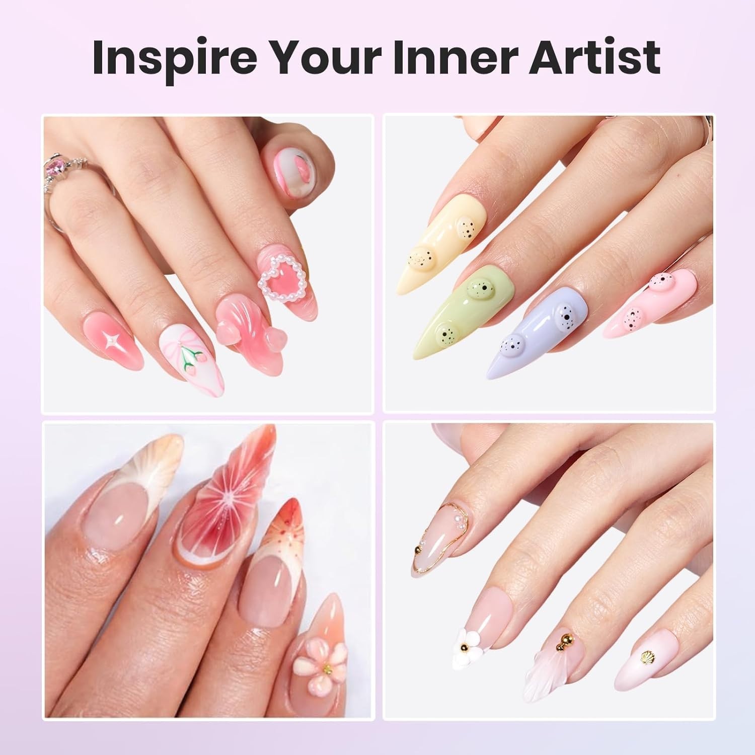 Versatile Beetles 3D Nail Art Gel Kit – Easy Apply, Lasts 21+ Days Under UV/LED