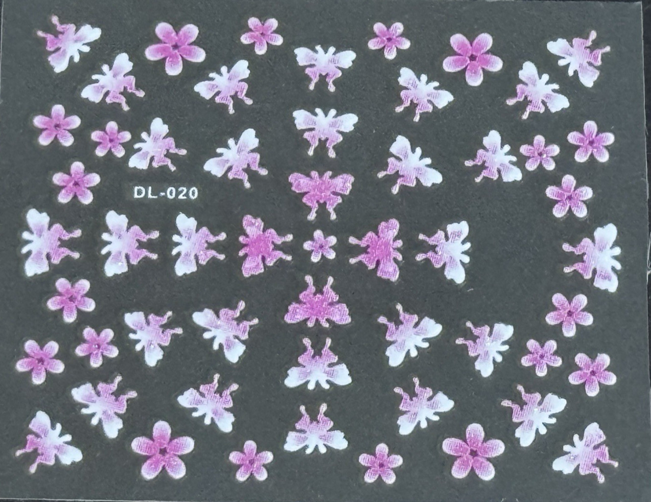 3D Nail Art Mini Flower, Heart, Bows Adhesive Stickers Floral Decals Transfers