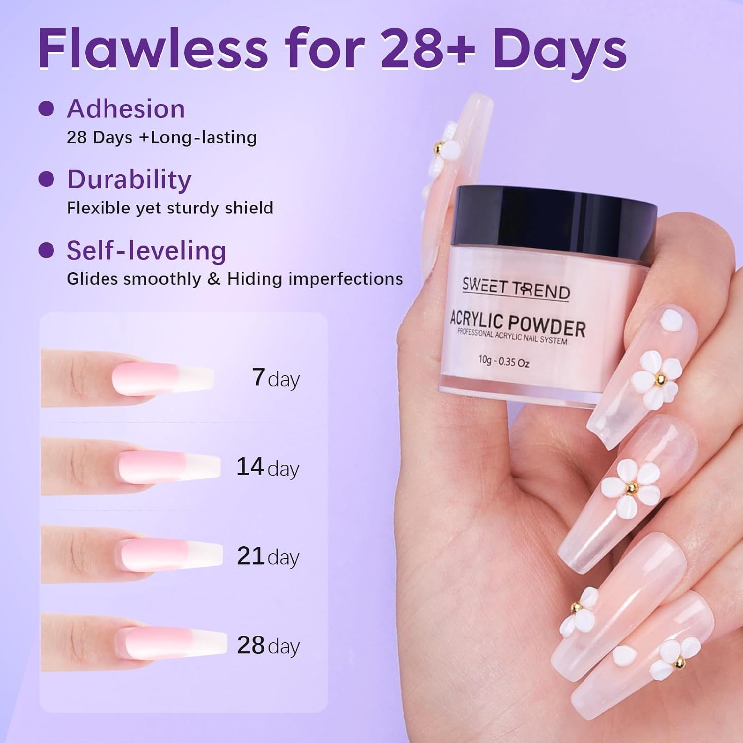 Acrylic Nail Kit 6 Color Powder Liquid Starter Set for Beginners