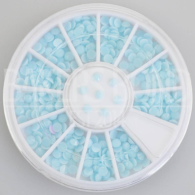 300pc Rhinestone 3D Nail Art Fashion Diamante Craft Bright Round Baby Blue