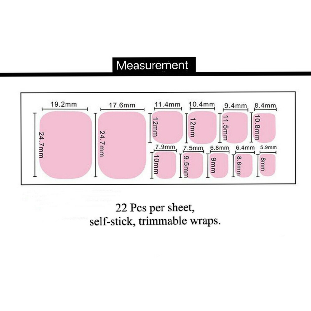 48 Styles Fashion Summer Toe Nail Stickers Decals Wraps Nail Art SelfStick Women