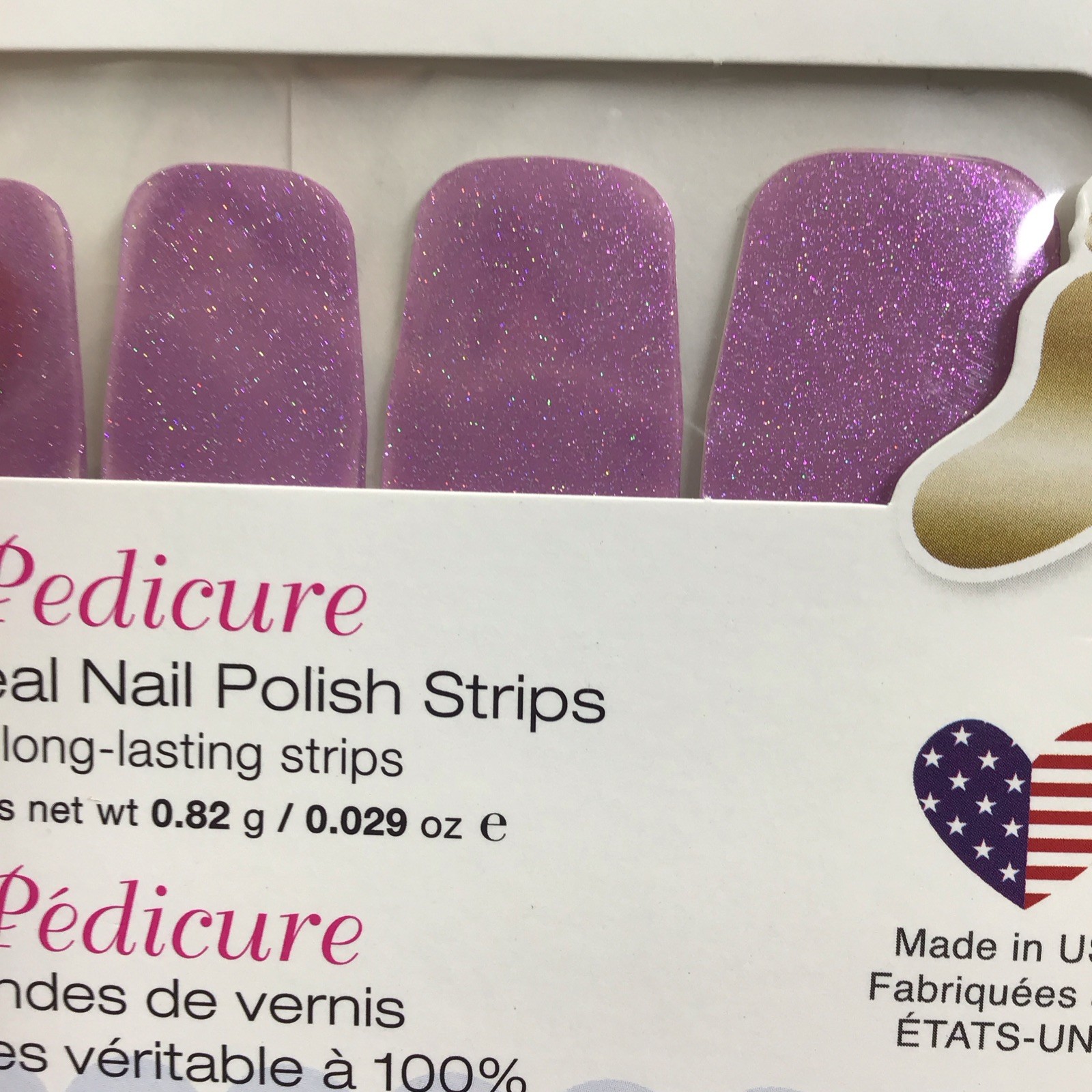 Color Street Pedicure Nail Polish Strips See It To Belize It (Electric Purple)