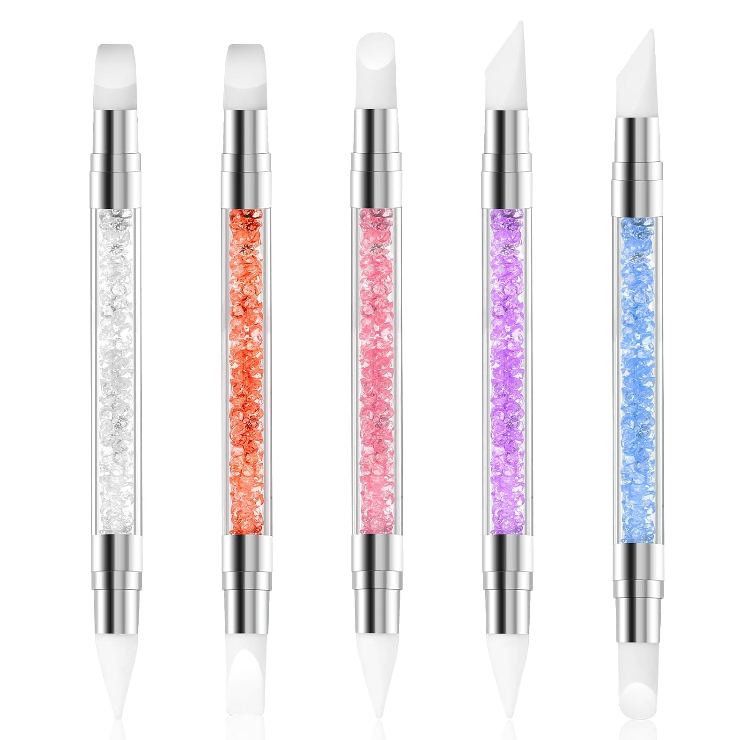 Nail Art Silicone Sculpture Pen Set Dual Ended Carving Shaping Nail Tools Brush