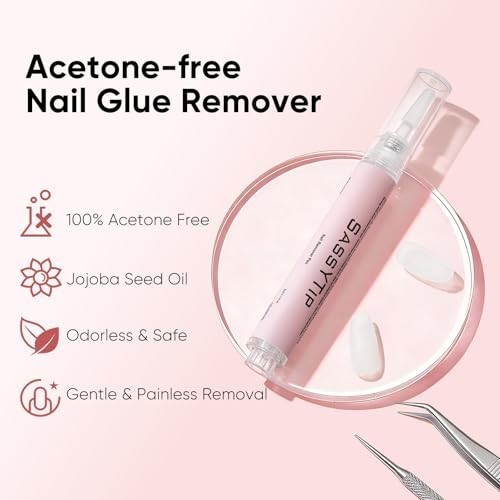Nail Glue Remover Pen – Acetone-Free, Gentle Formula for Press-On & Fake Nails,