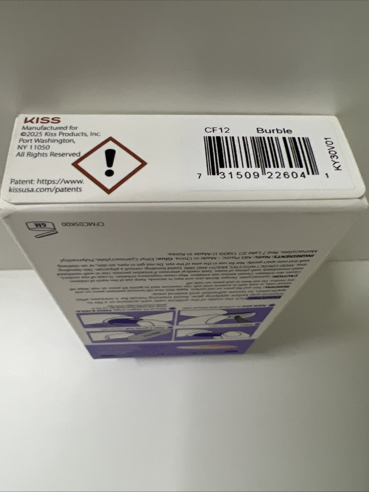 KISS CORE 32 FRENCH NAILS W/ GLUE – MEDIUM ALMOND #CF12 – BURBLE