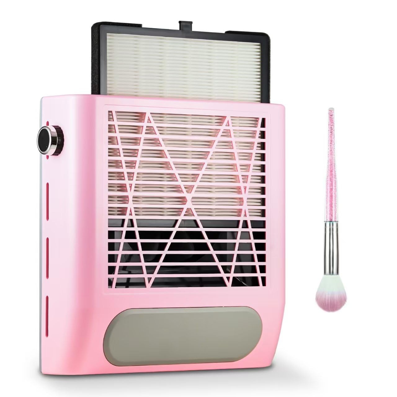 Extractor de polvo para uñas 80W aspiradora ajustable con filtro y cepillo