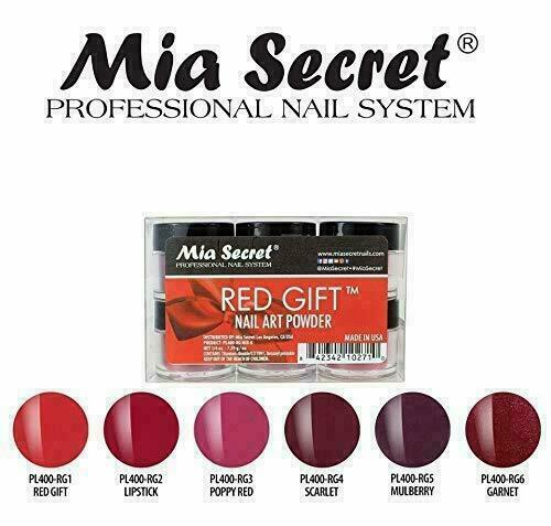 New Mia Secret Monomer 8 Ounce + RED GIFT Nail Art Powder 6 Colors Collection