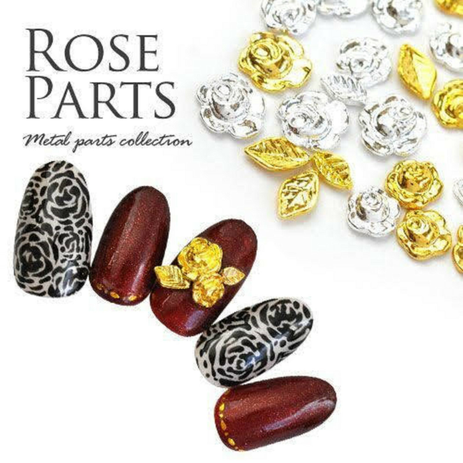 10/20pcs New 3D Gold/Silver Leaf Metel Alloy Charms Nail Art Jewelry Decoration