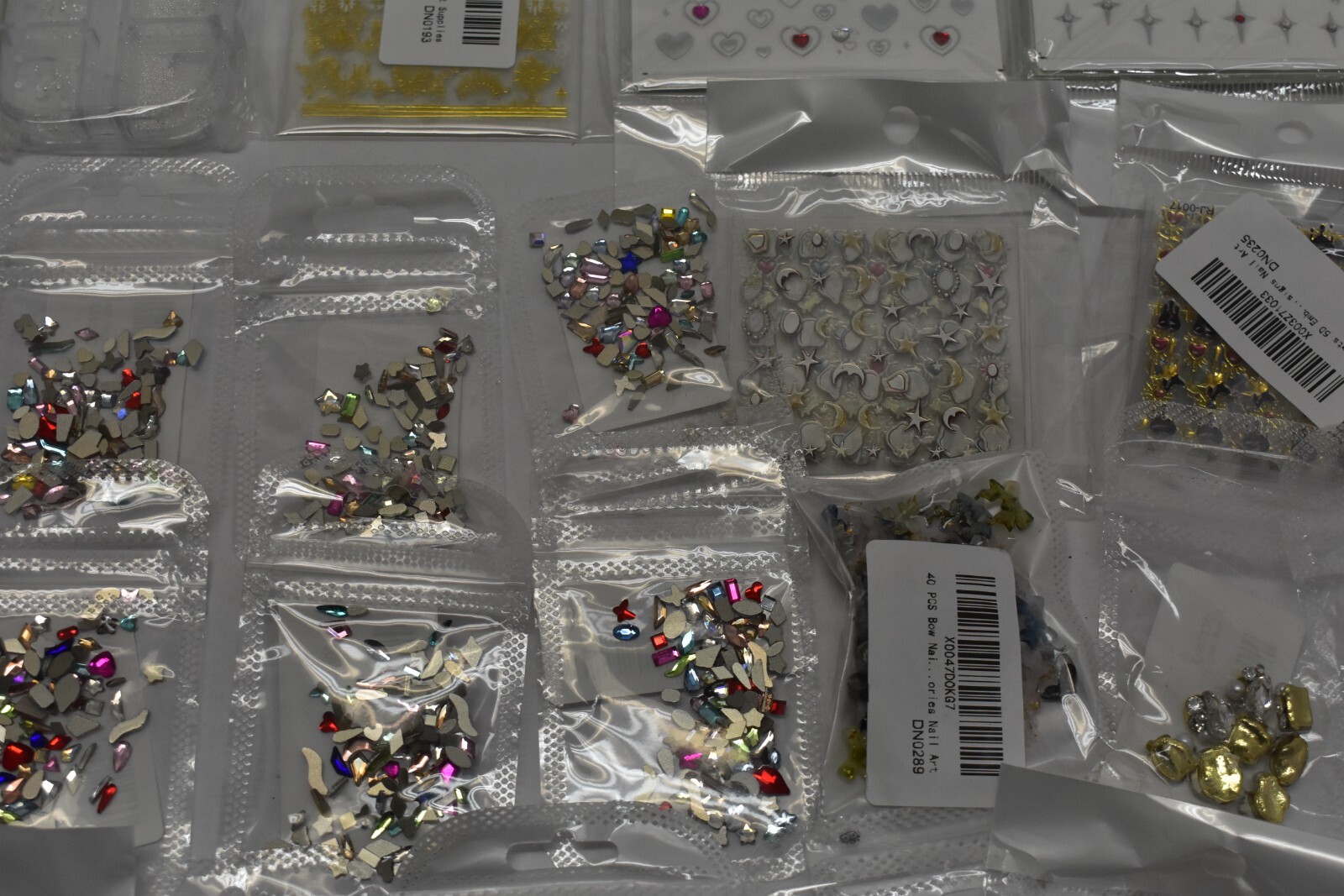 Bulk Lot Nail Art Stickers Decals Accessories Bling Holiday Religious 10 oz