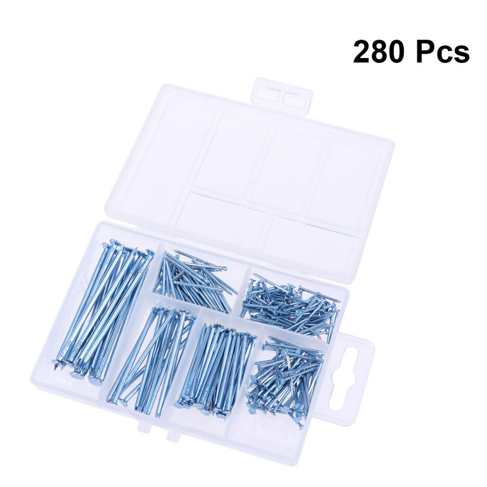 picture hanging hardware Brad Nails Assortment 280 in 1 Zinc Plated Nails