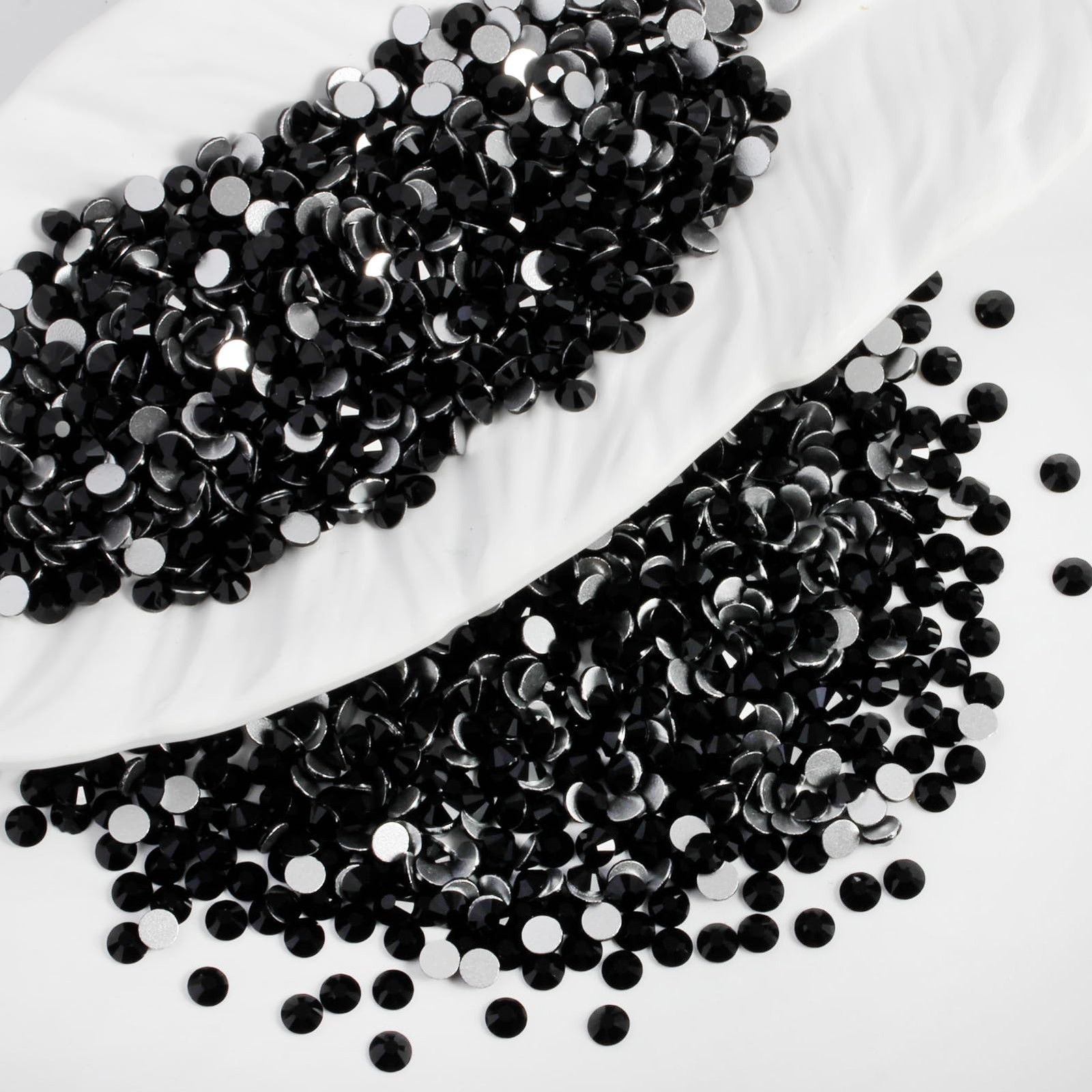 Eleegem 400PCS SS30 Flatback Rhinestones | 12-Facet Diamond-Cut Glass Gems fo…