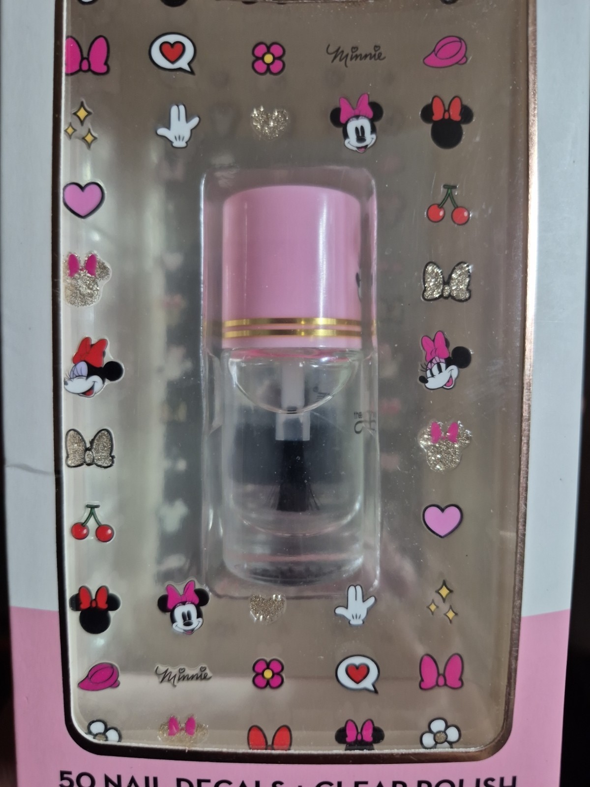 The Crème Shop Minnie Mouse Nail Decal + Polish Set Disney Princess Manicure