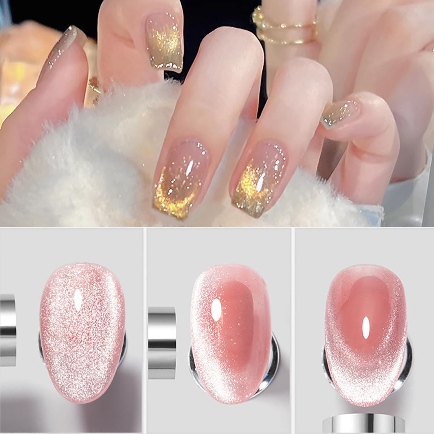 1 Piece Cat Eye Magnet for Nails Double-Ended Strong Nail Magnet Stick for Ca…