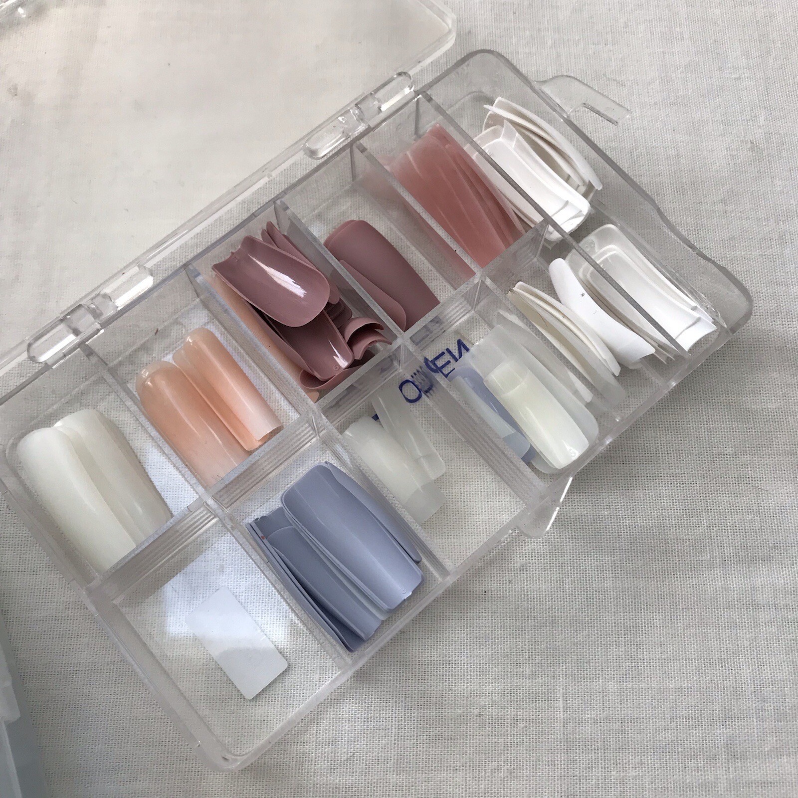 Lot Clear And Solid Color PRE DESIGNED NAIL TIPS Square Gel X False Acrylic
