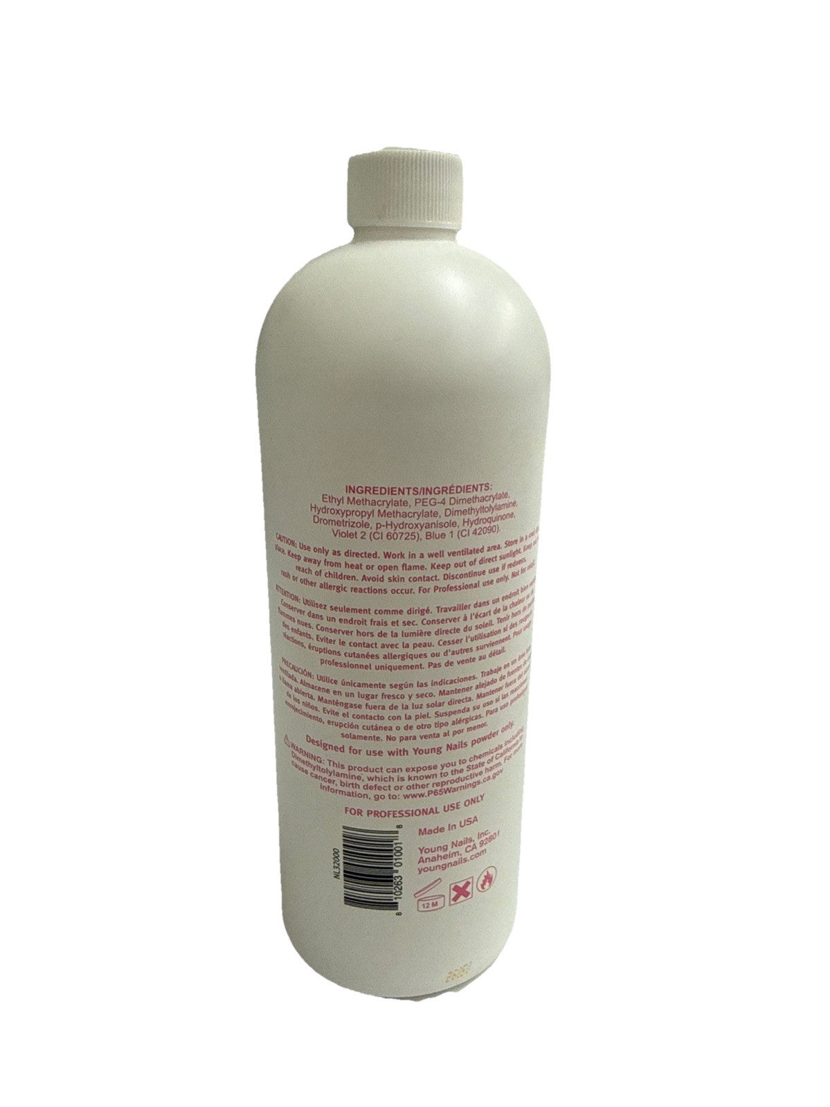 Young Nails Monomer Nail Liquid EMA Monomer Acrylic liquid – 32oz/ 946 mL 2023