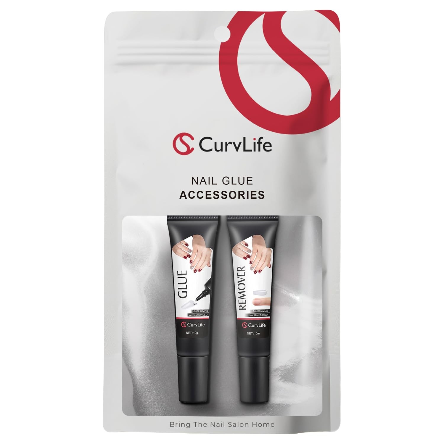 Quick Drying 10g Semi Solid Nail Glue with 10ml with Cuticle Pusher Nail Art …