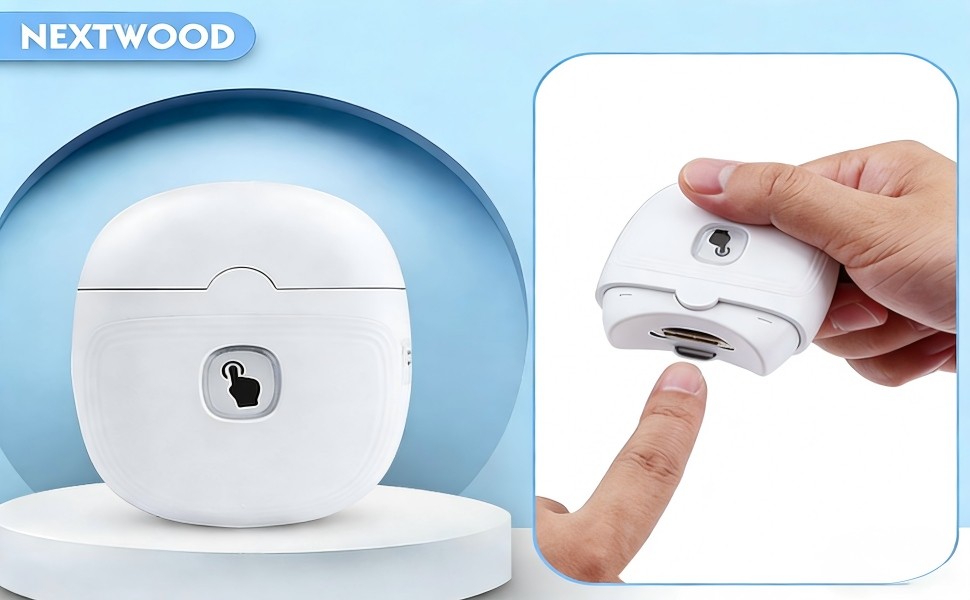 Electric Nail Clipper & Nail File: Automatic Trimmer with LED Light,