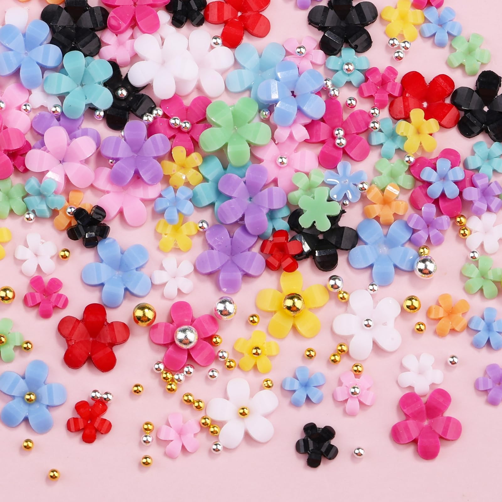 Flower Nail Charms for Acrylic Nails Manicure DIY Nail Decor Women Girls Crafts