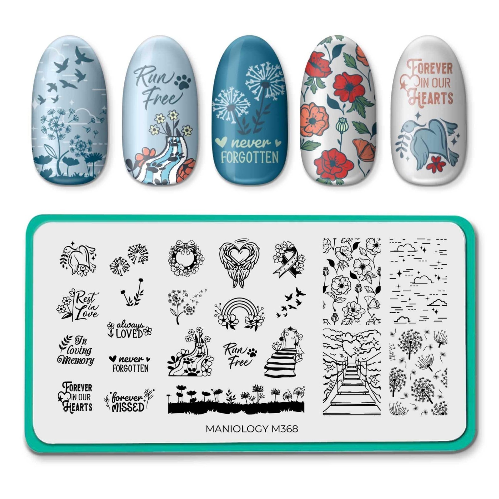 Maniology nail stamping plate M368 RAINBOW BRIDGE
