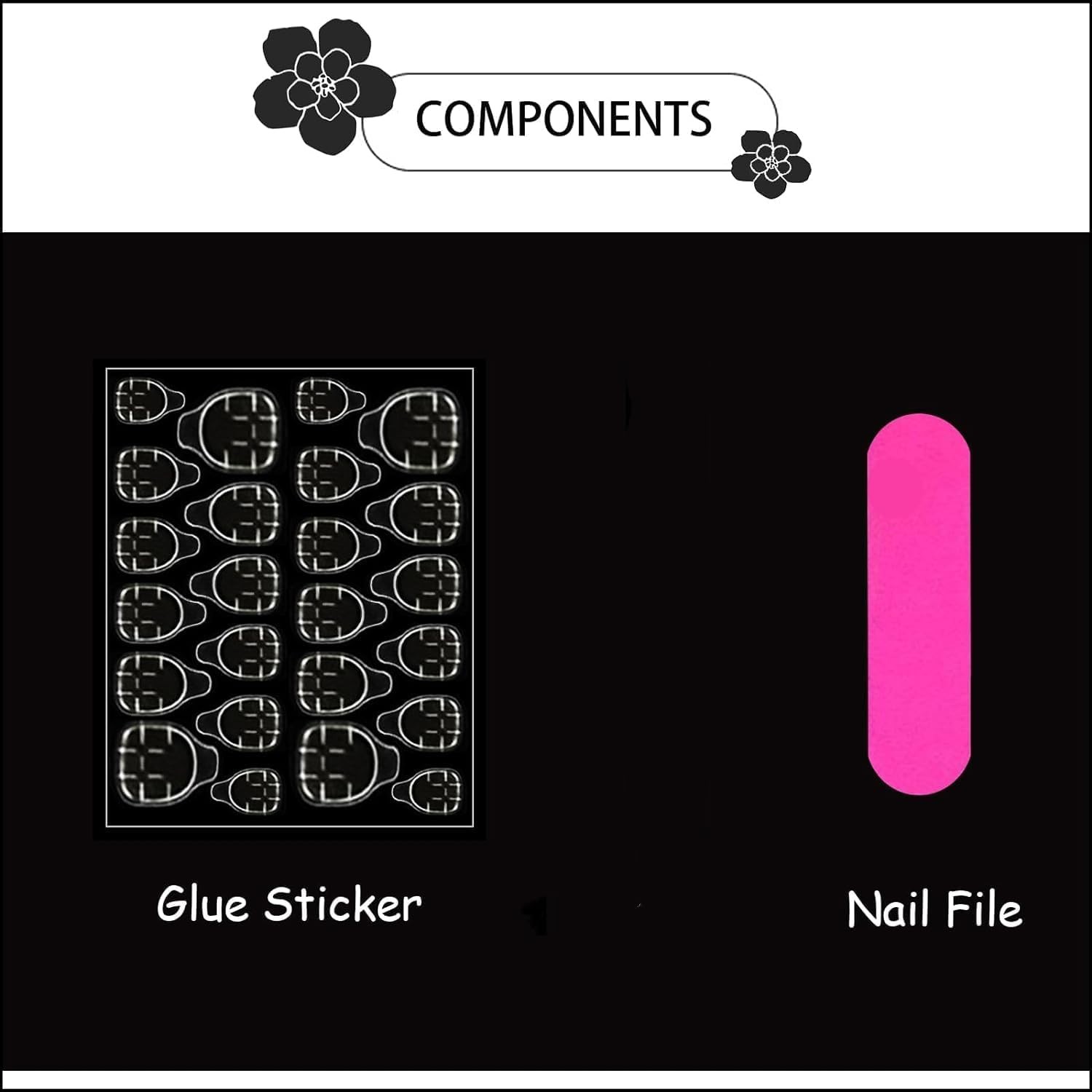 Glossy French Press On Nails For Fingers Toes Salon Long Lasting Manicure Set