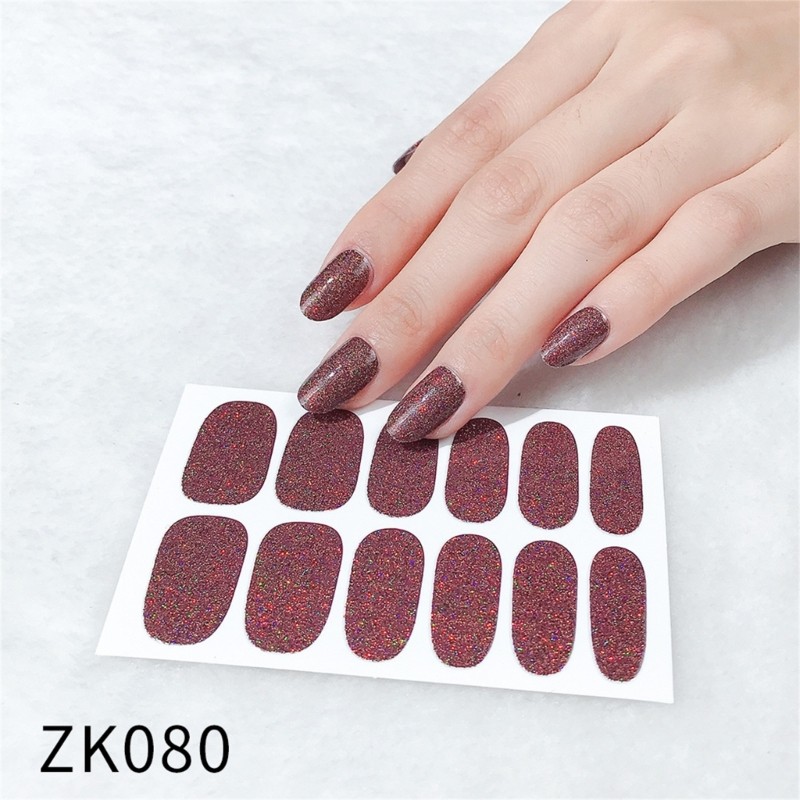 Nail Polish Stickers Full Wrap Nail Polish Decals Self Adhesive Nail Art