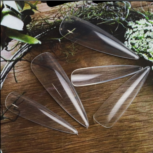 Curve Fake Nails Clear Natural Acrylic Artificial Nail Art Tips 500pcs