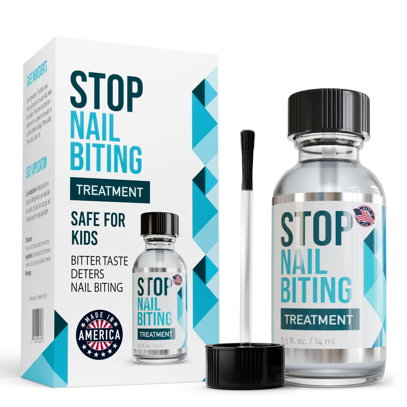 Nail Biting Treatment for Kids & Adults – Bitter No-Bite Polish, Non-Toxic, 0.5