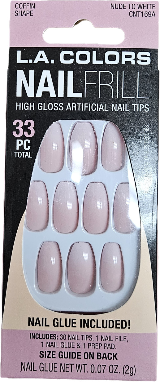 L.A. COLORS Nail Frill Artificial Nails (Choose Your Color)