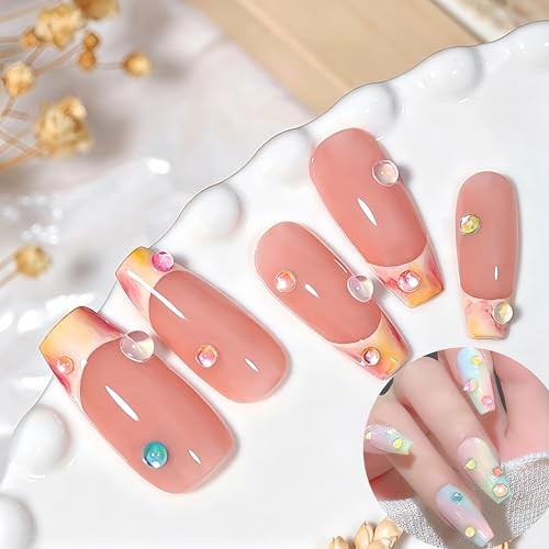 1440PCS 3D Aurora Bubble Beads Nail Charms Mixed Size Bubble Beads Nail Style02