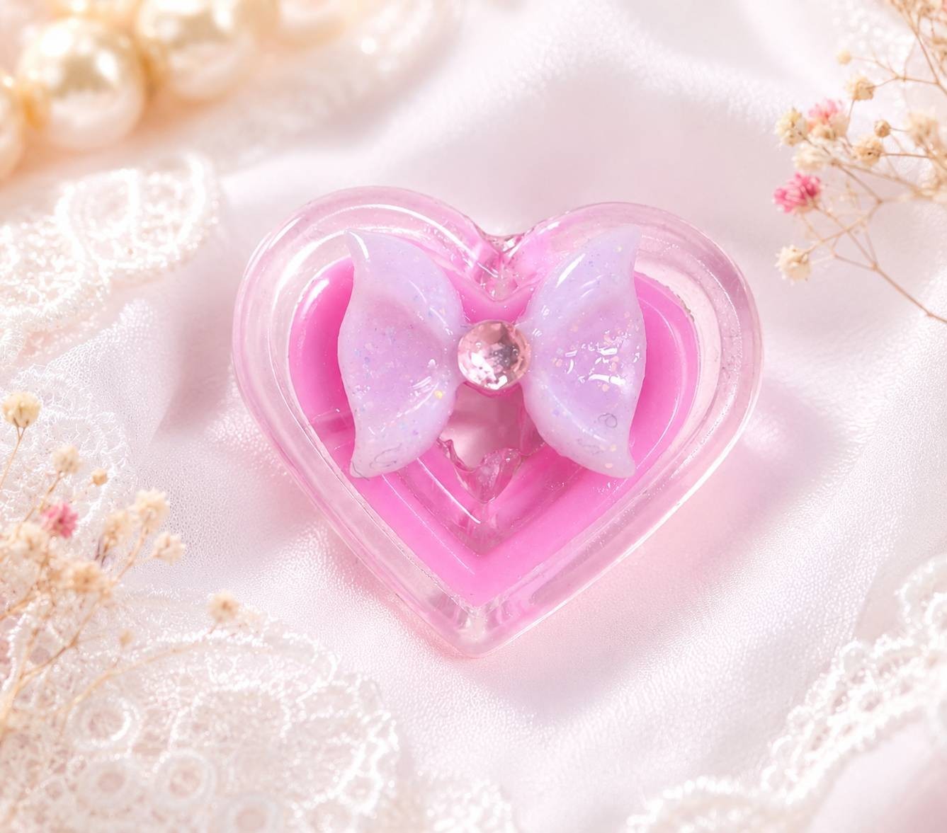 Japanese Handmade Kawaii Heart 3D Resin Nail Charms for Nail Art