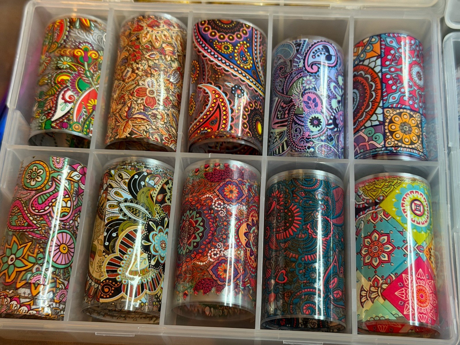 80 Roll Nail Art Transfer Foil Mega Lot Cases Floral Lace Christmas Animal